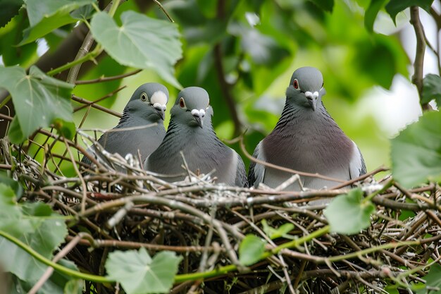 Photo gratuite le pigeon dans son environnement naturel