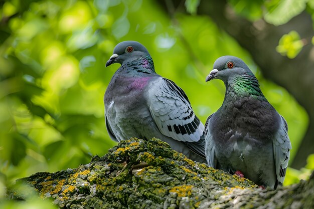 Photo gratuite le pigeon dans son environnement naturel