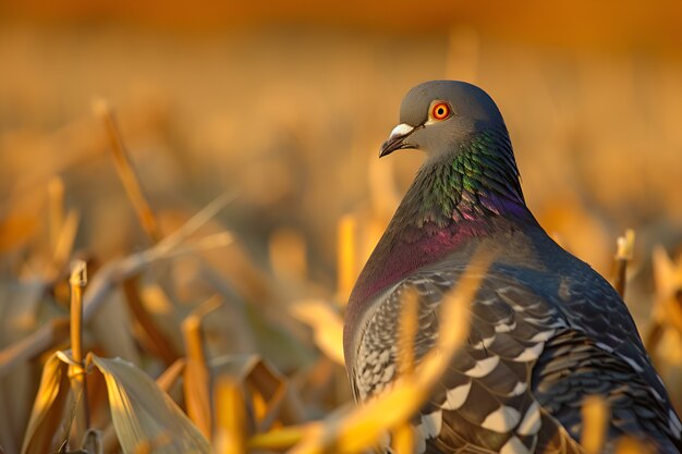 Le pigeon dans son environnement naturel