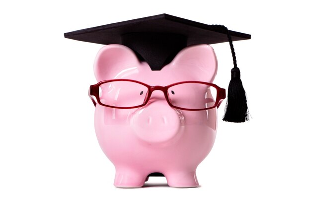 Piggybank avec des lunettes