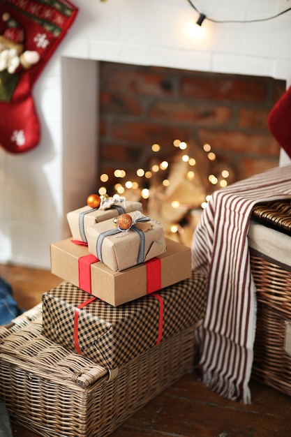 Pile de cadeaux de Noël