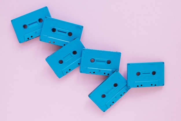 Pile de cassettes compactes