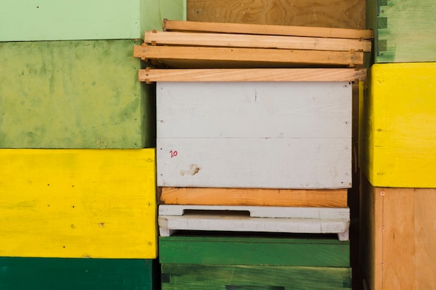 Pile De Nid D'abeilles De La Ferme