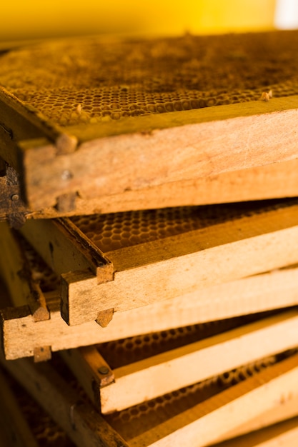 Pile de nid d&#39;abeilles de la ferme