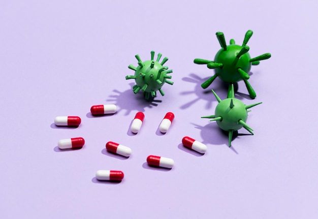 Les pilules à angle élevé guérissent contre le virus