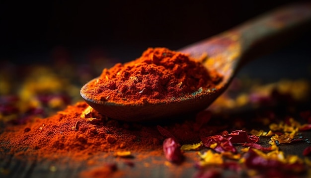 Photo gratuite pimentez votre curry avec des assaisonnements aromatiques générés par l'ia