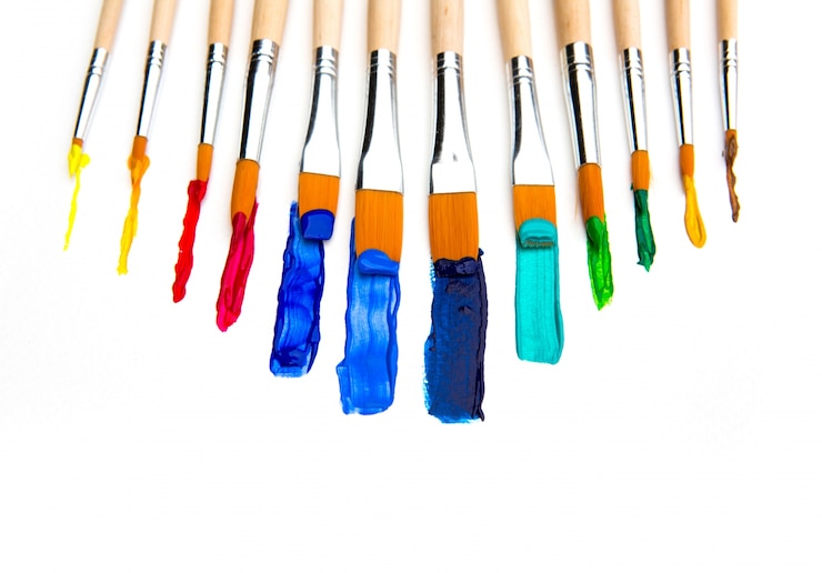 Photo gratuit pinceau et de la peinture