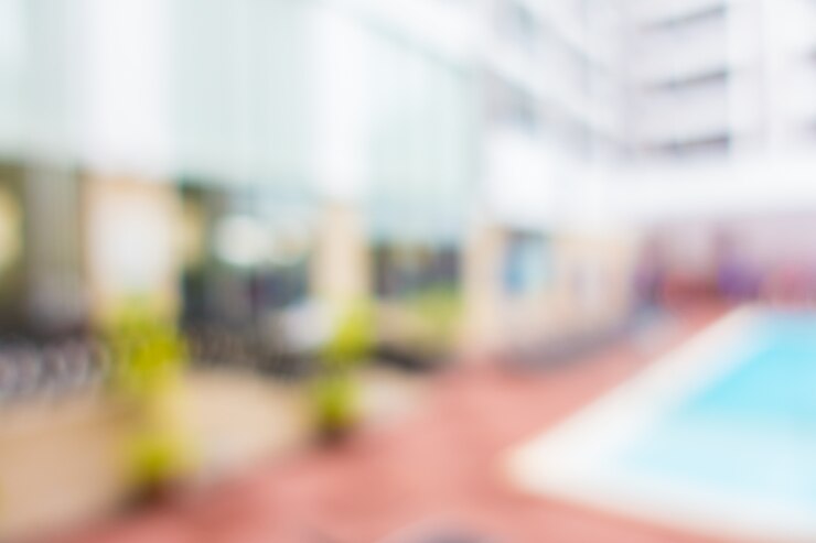 Photo gratuit piscine de l&#39;hôtel unfocused