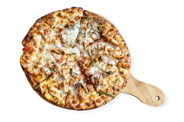 Photo gratuite la pizza au poulet de peri