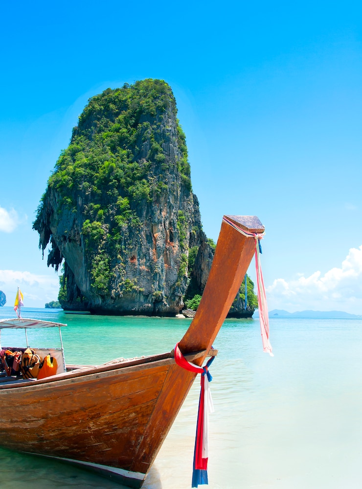 Photo gratuit plage de railay, krabi, mer d'andaman thaïlande