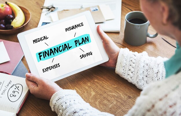 Plan financier Concept de schéma d'investissement de retraite