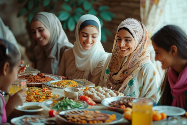 Plan moyen célébrant l'Aïd al-Fitr