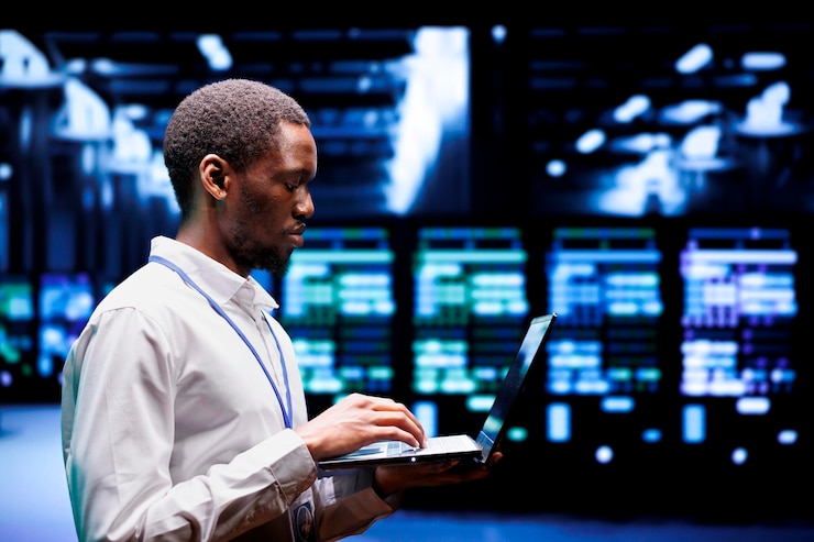Photo gratuit plan d'urgence pour le hub de supercomputers
