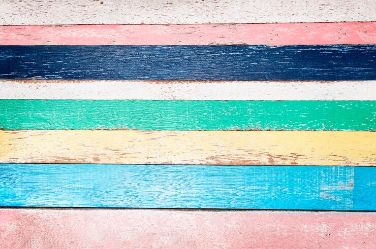 Photo gratuit planche de bois colorée