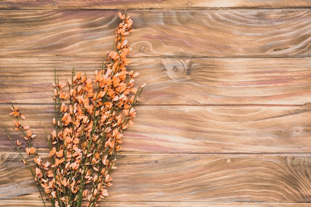 Planche de bois avec décor floral