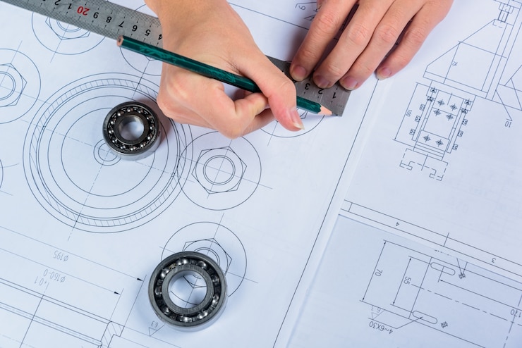 Photo gratuit plans architecturaux