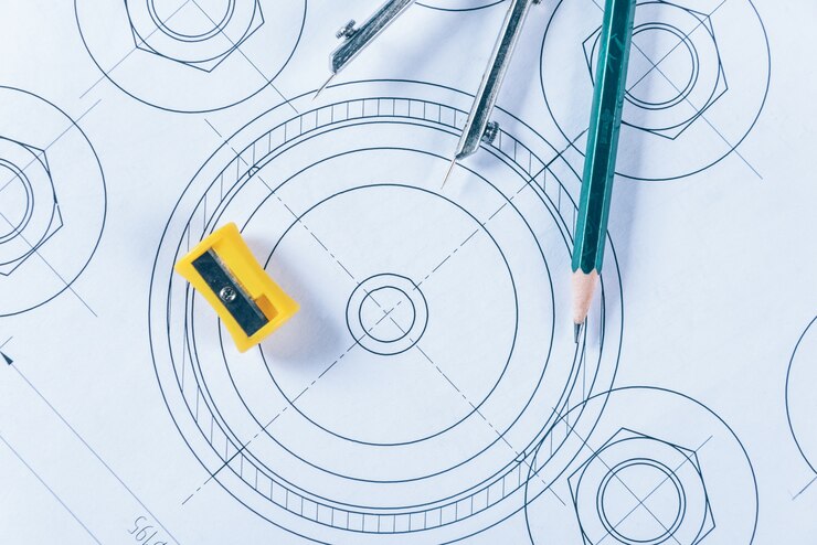 Photo gratuit plans architecturaux
