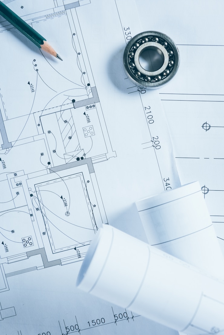 Photo gratuit plans architecturaux