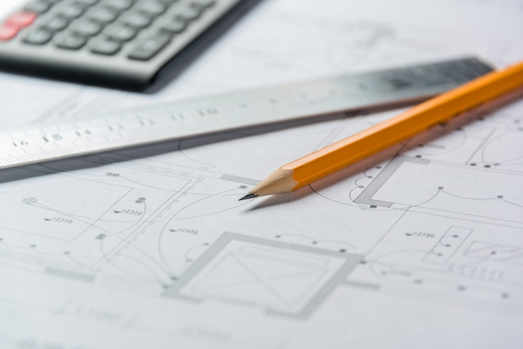 Photo gratuit plans architecturaux