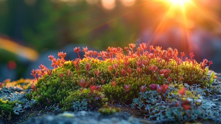 Photo gratuit plantes aux couleurs vives dans le milieu naturel