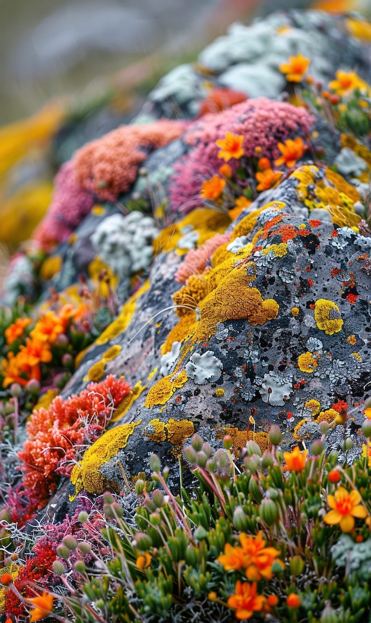 Photo gratuit plantes aux couleurs vives dans le milieu naturel