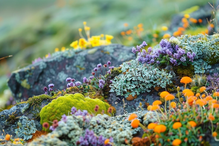 Photo gratuit plantes aux couleurs vives dans le milieu naturel