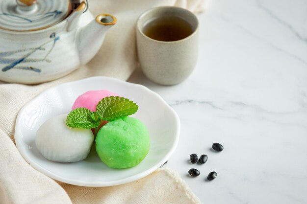 plat de dessert sucré aux haricots noirs