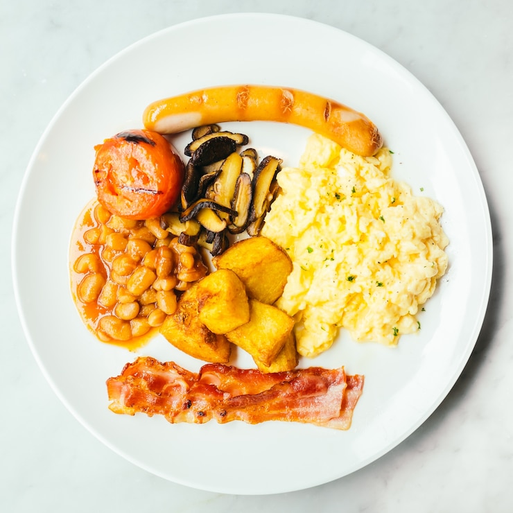 Photo gratuit plat de petit-déjeuner anglais