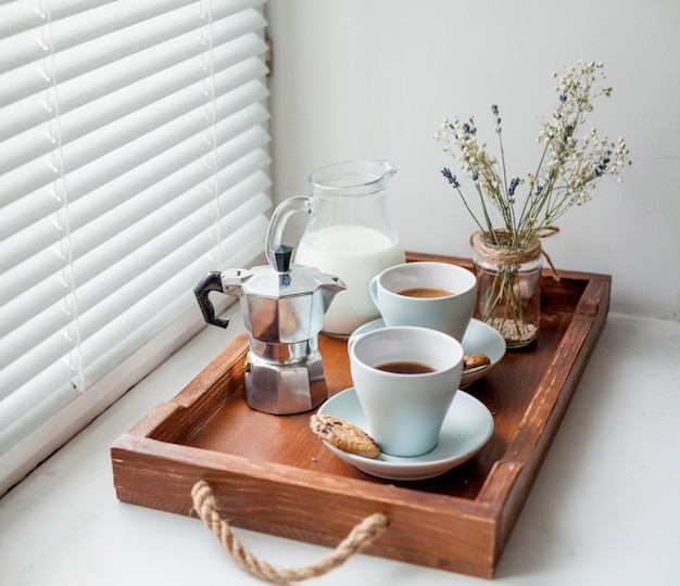 Plateau de petit déjeuner