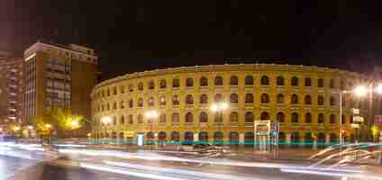 Photo gratuite plaza de toros dans la nuit. valence