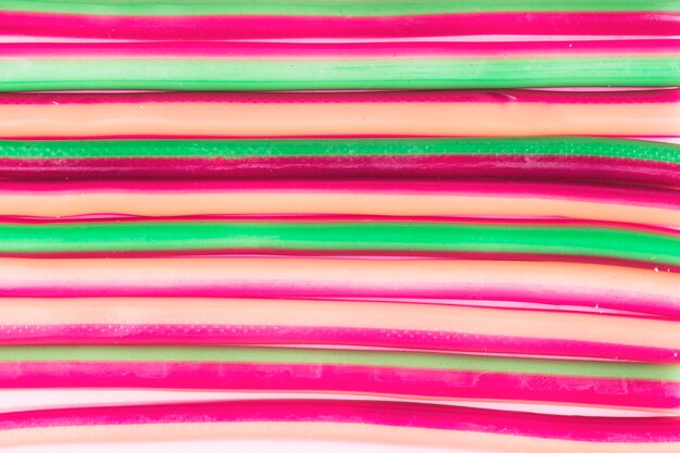 Plein cadre photo de bonbons colorés à la réglisse