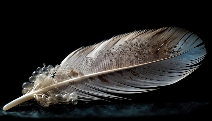 Photo gratuit plume de cygne lisse planant dans la beauté des airs générée par l'ia