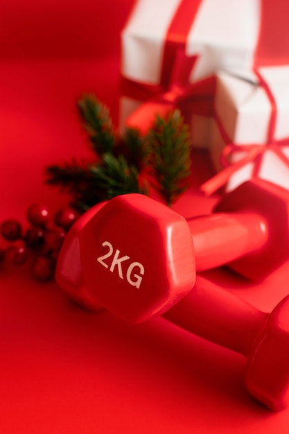 Poids de fitness de Noël pour cadeau d'entraînement