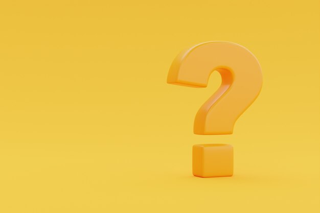 Le point d'interrogation jaune