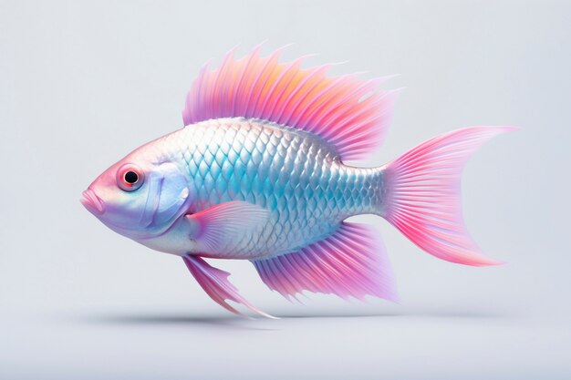 Poisson 3d abstrait en studio