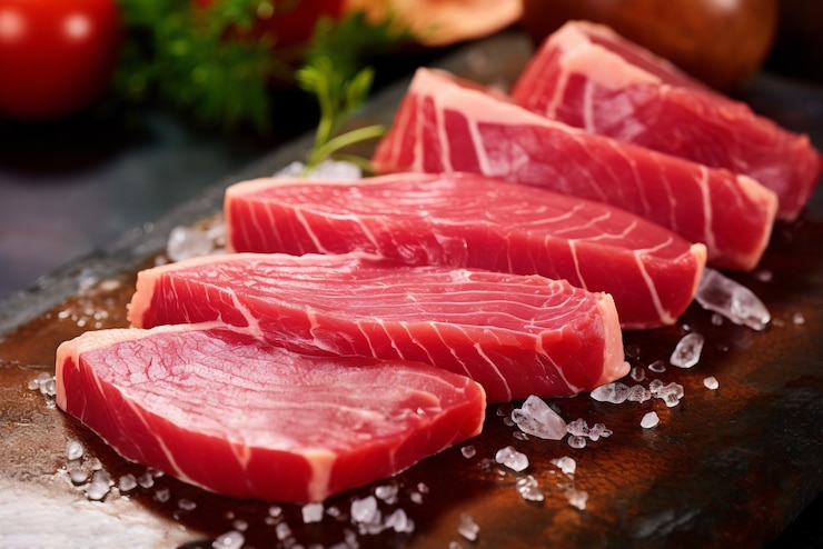Photo gratuit poisson cru sur la table