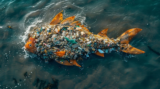 Photo gratuite poisson fantastique fait de plastique