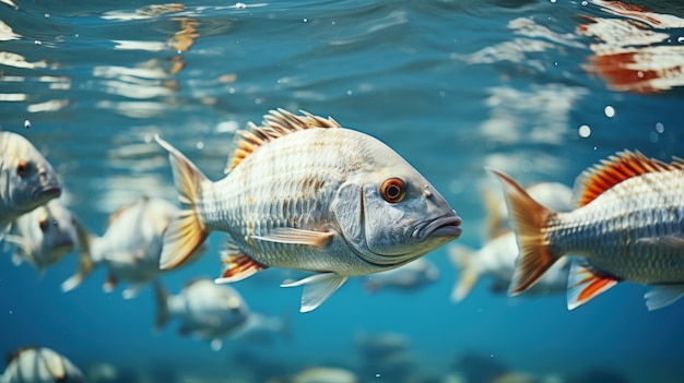 Photo gratuite poisson mignon sous l'eau