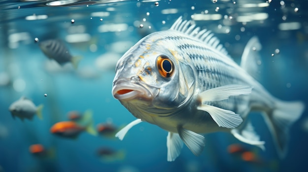 Photo gratuite poisson mignon sous l'eau