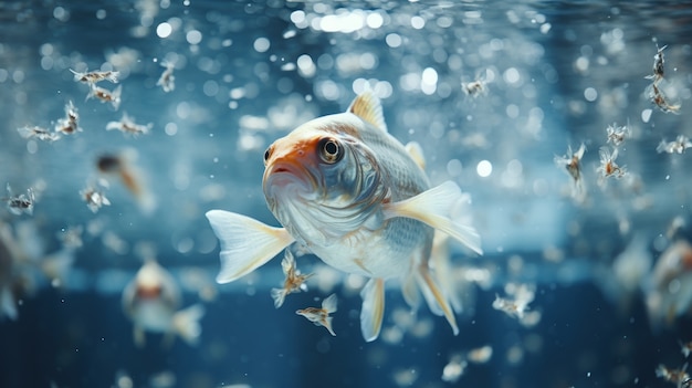 Photo gratuite poisson mignon sous l'eau