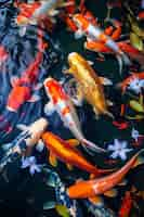 Photo gratuite des poissons colorés nageant sous l'eau