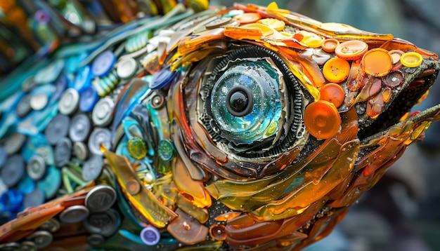 Photo gratuite des poissons fantastiques en plastique