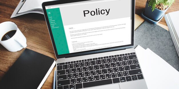 Politique de confidentialité Principe de l'information Stratégie Règles Concept