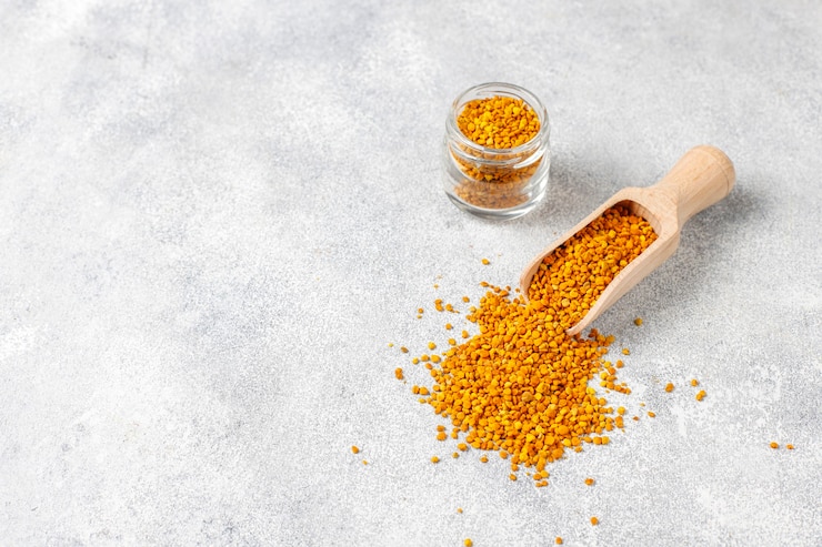 Photo gratuit pollen d'abeille alimentaire médecine.