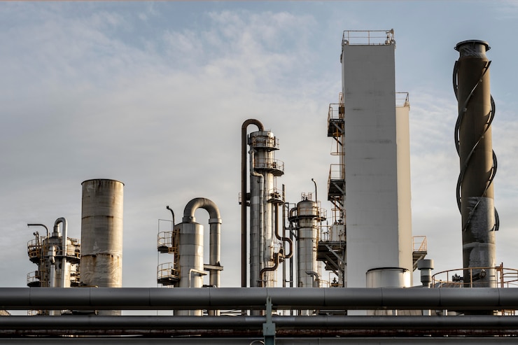 Photo gratuit pollution et extérieur de l'industrie à la lumière du jour