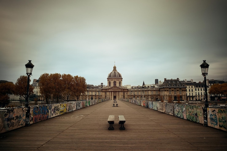 Photo gratuit pont des arts et seine à paris, france.