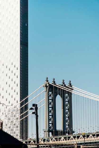 Photo gratuite pont de manhattan à new york