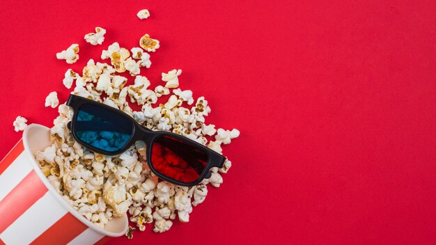 Popcorn fond pour concept de cinéma