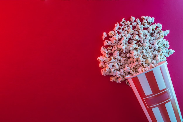 Popcorn fond pour concept de cinéma