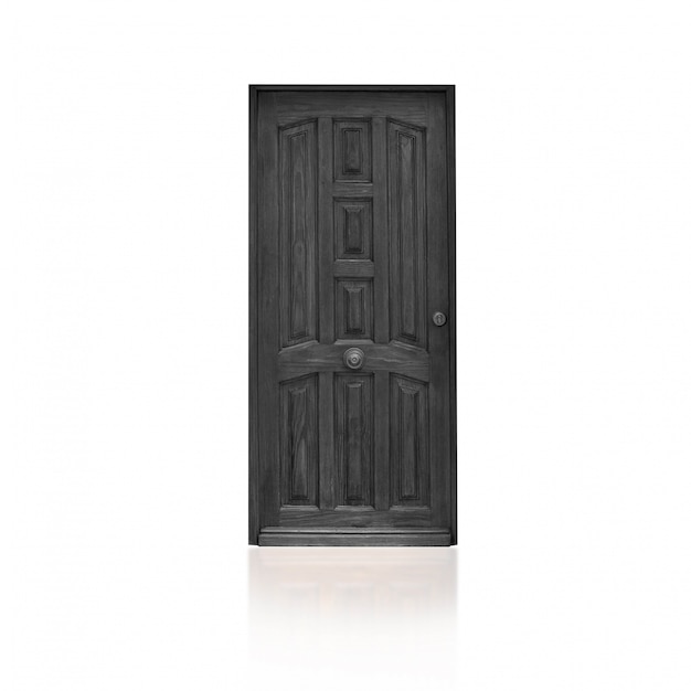 Photo gratuite porte en bois gris